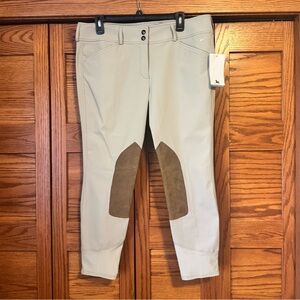 RJ Classics Tan Gulf Knee Patches Breeches Size 34R NWT